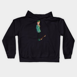 Skater Bunny Girl Kids Hoodie